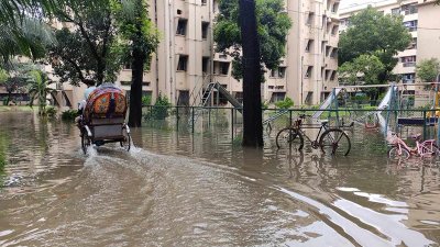 বাংলাদেশ প্রকৌশল বিশ্ববিদ্যালয় আবাসিক এলাকায় জনবদ্ধতা (ছবি: নাসিরুল ইসলাম)