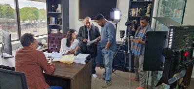 শুটিং সেটে মোশাররফ করিম ও তানজিকা আমিন