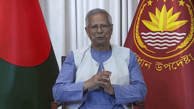৬ জুন সন্ধ্যায় জাতির উদ্দেশে ভাষণ দেন প্রধান উপদেষ্টা মুহাম্মদ ইউনূস, ছবি: পিআইডি