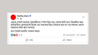 মাহফুজ আলমের পোস্ট