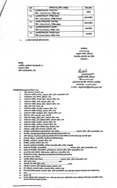 পদোন্নতি পেয়ে ইন্সপেক্টর হলেন ১১০ এসআই