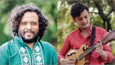 লুৎফর হাসান ও শাহরিয়ার মার্সেল (ছবি: ফেসবুক)