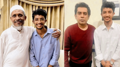 বিএনপি নেতা বাবর ও আন্দালিব রহমান পার্থের সঙ্গে রিয়াদ (ছবি: ক্লজ)