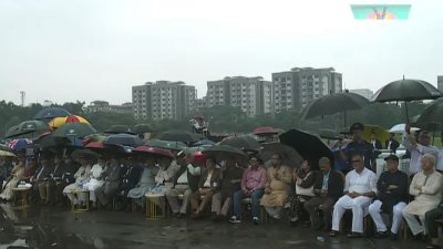 অনুষ্ঠানে উপস্থিত ছিলেন উপদেষ্টারা। ছবি: বিটিভি
