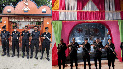পূজামণ্ডপে নিরাপত্তার দায়িত্বে র&zwj;্যাব