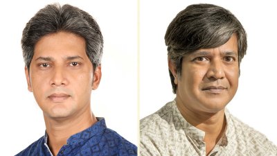 প্রধান সমন্বয়কারী জোনায়েদ সাকি (বাঁয়ে) এবং নির্বাহী সমন্বয়কারী আবুল হাসান রুবেল (ডানে)/কোলাজ