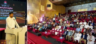 বিটিভি অডিটোরিয়ামে বক্তব্য রাখছিলেন তথ্য ও সম্প্রচার উপদেষ্টা