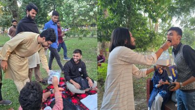 রায়কে স্বাগত জানিয়ে রাজশাহীতে রাকসু-এনসিপির মিষ্টি বিতরণ রায়কে স্বাগত জানিয়ে রাজশাহীতে রাকসু-এনসিপির মিষ্টি বিতরণ