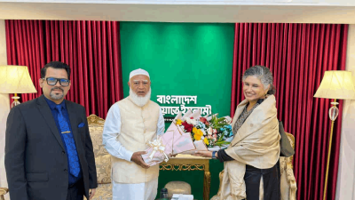 জামায়াত আমিরের সঙ্গে জাতিসংঘের মানবাধিকার বিষয়ক হাইকমিশনের ঢাকা কার্যালয়ের বিদায়ী প্রধান হুমা খান