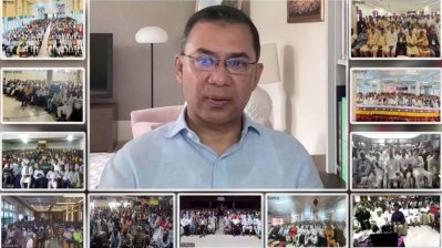 খুলনা বিভাগের  নেতাকর্মীদের সঙ্গে মতবিনিময় করেন বিএনপির ভারপ্রাপ্ত চেয়ারম্যান তারেক রহমান (ফাইল ফটো)