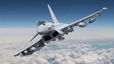 দুই ইঞ্জিনের ইউরোফাইটার টাইফুন সর্বোচ্চ ৫৫ হাজার ফুট উচ্চতায় উড়তে সক্ষম (সংগৃহীত ছবি)