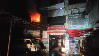 উদীচীর কার্যালয়ে আগুন দেওয়া হয় শুক্রবার রাতে