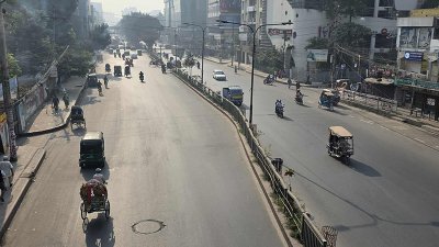 রাজধানীতে নীরবতা (ছবি: নাসিরুল ইসলাম)