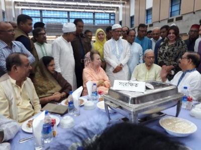২০১৭ সালে রাজনীতিকদের সম্মানে আয়োজিত ইফতারে খালেদা জিয়া ছবি: সালমান তারেক শাকিল