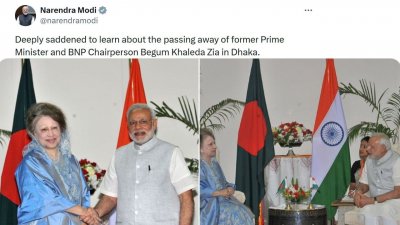 খালেদা জিয়ার মৃত্যুতে ভারতের প্রধানমন্ত্রী নরেন্দ্র মোদির শোক
