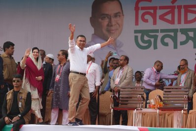 মঞ্চে তারেক রহমান