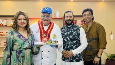 অনুষ্ঠান সেটে সঞ্চালক, রন্ধনশিল্পী ও অতিথিরা