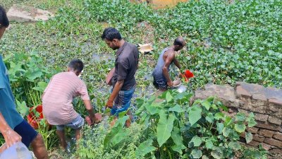 আল্লাহ দিছে তাই নিচ্ছি: ট্রেন দুর্ঘটনায় পানিতে পড়া তেল সংগ্রহকারী