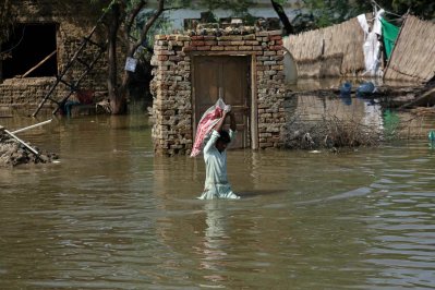 পাকিস্তানে বন্যা। ফাইল ছবি: এপি