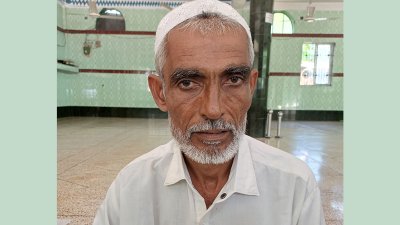 নুরু মিয়া। ছবি: বাংলা ট্রিবিউন