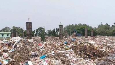 ময়লার ভাগাড়ে পরিণত হয়েছে বর্জ্য শোধনাগারটি&nbsp;