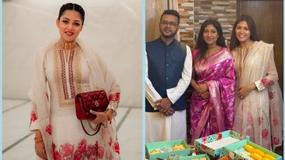 একই পোশাকে ভিন্ন অনুষ্ঠানে পিয়া জান্নাতুল। ছবি: ফেসবুক থেকে নেওয়া।