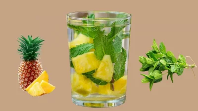 আনারস-পুদিনার ইনফিউজড ওয়াটার। ছবি: সংগৃহীত।
