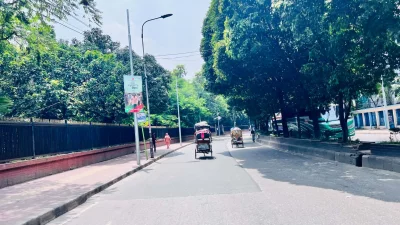 বঙ্গভবন এলাকায় দুপুরের চিত্র। ছবি: বাংলা ট্রিবিউন