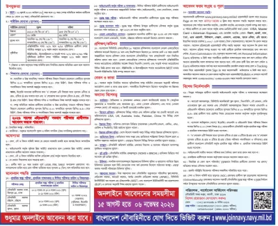 অফিসার ক্যাডেট নিয়োগ দেবে নৌবাহিনী 