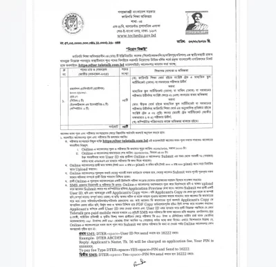 কারিগরি শিক্ষা অধিদফতরে চাকরির সুযোগ