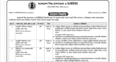 বাংলাদেশ শিশু হাসপাতালে একাধিক পদে নিয়োগ