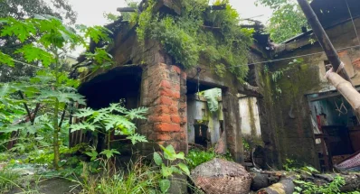 খসে পড়ছে দেয়ালের আস্তরণ