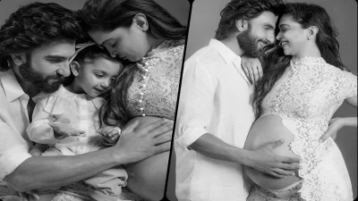মেয়ে দুয়ার জন্মদিনে ম্যাটারনিটি ফটোশুটে রণবীর-দীপিকা