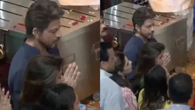 লালবাগচা রাজার মণ্ডপে শাহরুখ