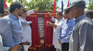 সড়কটির নির্মাণকাজের উদ্বোধন করেন ব্রাহ্মণবাড়িয়া-১ আসনের সংসদ সদস্য এম এ হান্নান