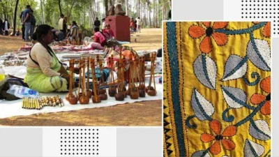 শান্তিনিকেতন ও কাঁথাস্টিচ (ছবি: সংগৃহীত)