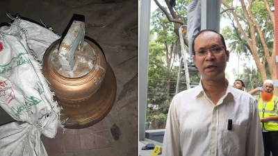 চুরিও হওয়া ঘণ্টা ও চার্চের ফাদার কাজল গোমেজ