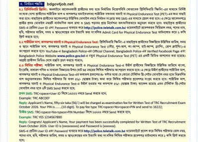৬৪ জেলায় কনস্টেবল নিয়োগ দেবে পুলিশ