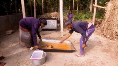 প্রস্তুতি চলছে খেজুর গুড় বানানোর