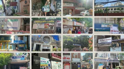 লালমাটিয়া এলাকায় বিভিন্ন শিক্ষা প্রতিষ্ঠান। ছবি: বাংলা ট্রিবিউন