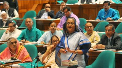 সংসদে প্রধানমন্ত্রী শেখ হাসিনা (ফাইল ছবি)