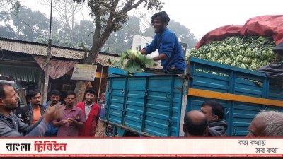 ফেলে যাওয়া ফুলকপিবোঝাই ট্রাক