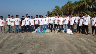 সেন্টমার্টিনে ছাত্রলীগের পরিচ্ছন্নতা অভিযান