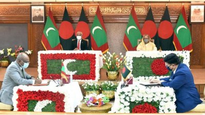 মৎস্য আহরণ ও সংস্কৃতিসহ বিভিন্ন ক্ষেত্রে পারস্পরিক সহযোগিতা বাড়াতে ৪টি সমঝোতা স্মারক সই করেছে বাংলাদেশ ও মালদ্বীপ।