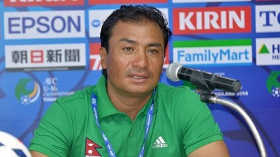 নেপালের কোচ বালগোপাল মহারজন।