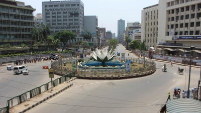 রাজধানীর ব্যাংকপাড়া হিসেবে খ্যাত মতিঝিল শাপলা চত্বর (ফাইল ছবি)