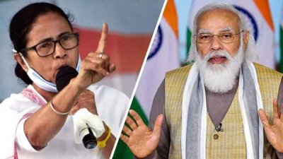 মমতা বন্দ্যোপাধ্যায় এবং নরেন্দ্র মোদি