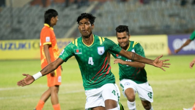 তপু বর্মণের গোলে পয়েন্ট পেয়েছে বাংলাদেশ