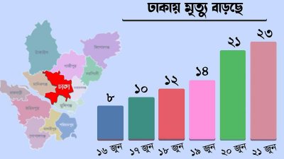 ঢাকায় মৃত্যুর হার ঊর্ধ্বমুখী