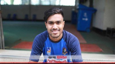 যুব বিশ্বকাপজয়ী দলের অধিনায়ক আকবর আলী। ছবি: সাজ্জাদ হোসেন